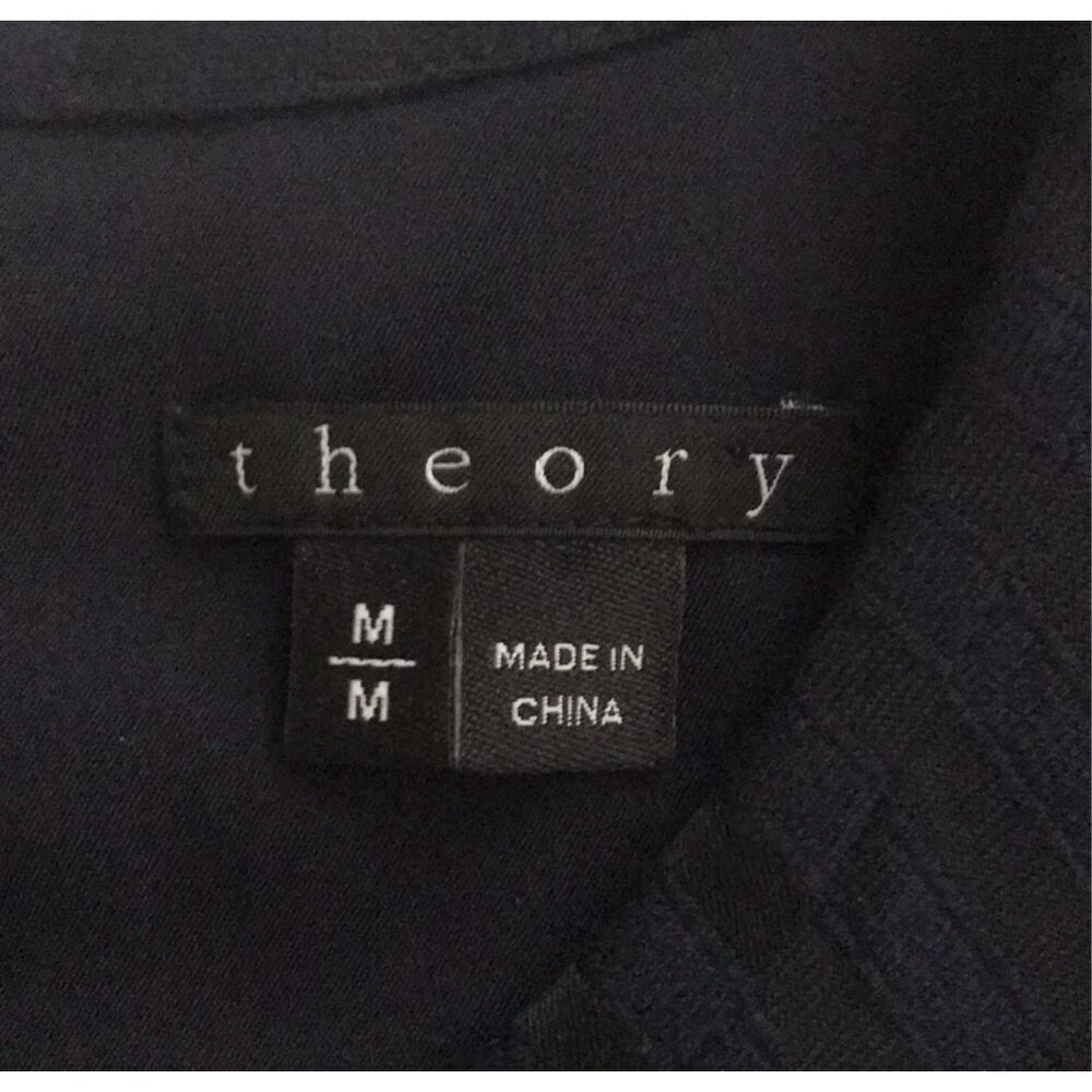 Theory navy black striped shell size medium - Picture 4 of 7